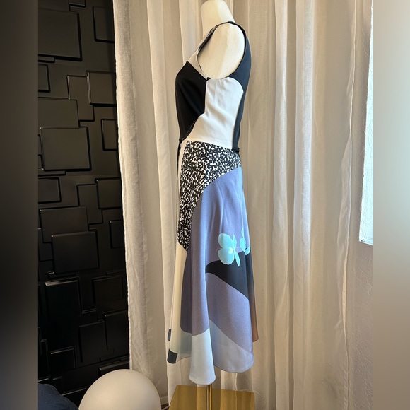 3.1 Phillip Lim 2014 FW runway dress 0 black/white/purple/floral - Picture 3 of 15